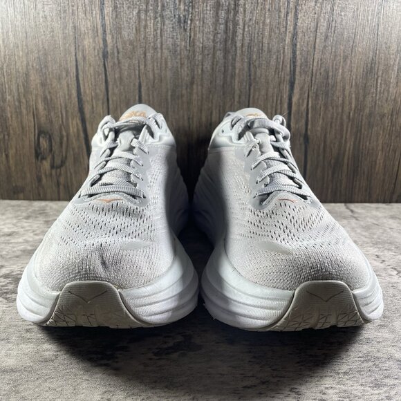 Hoka One One Bondi 8 Womens 9 Shoes Gray Running Sneaker Gym 1127952 HMLR - Picture 5 of 11